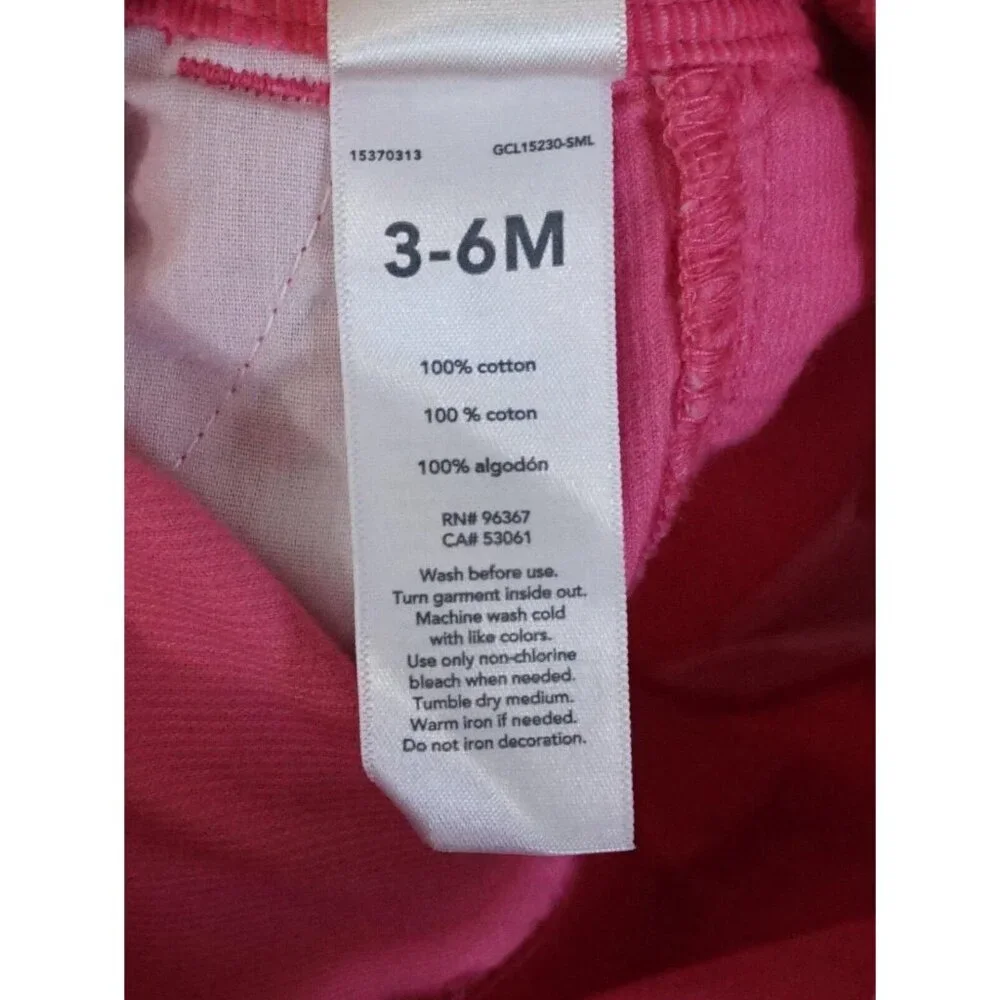 OshKosh B'Gosh Pink Baby Corduroy Snap Overalls Size 3-6 M Months